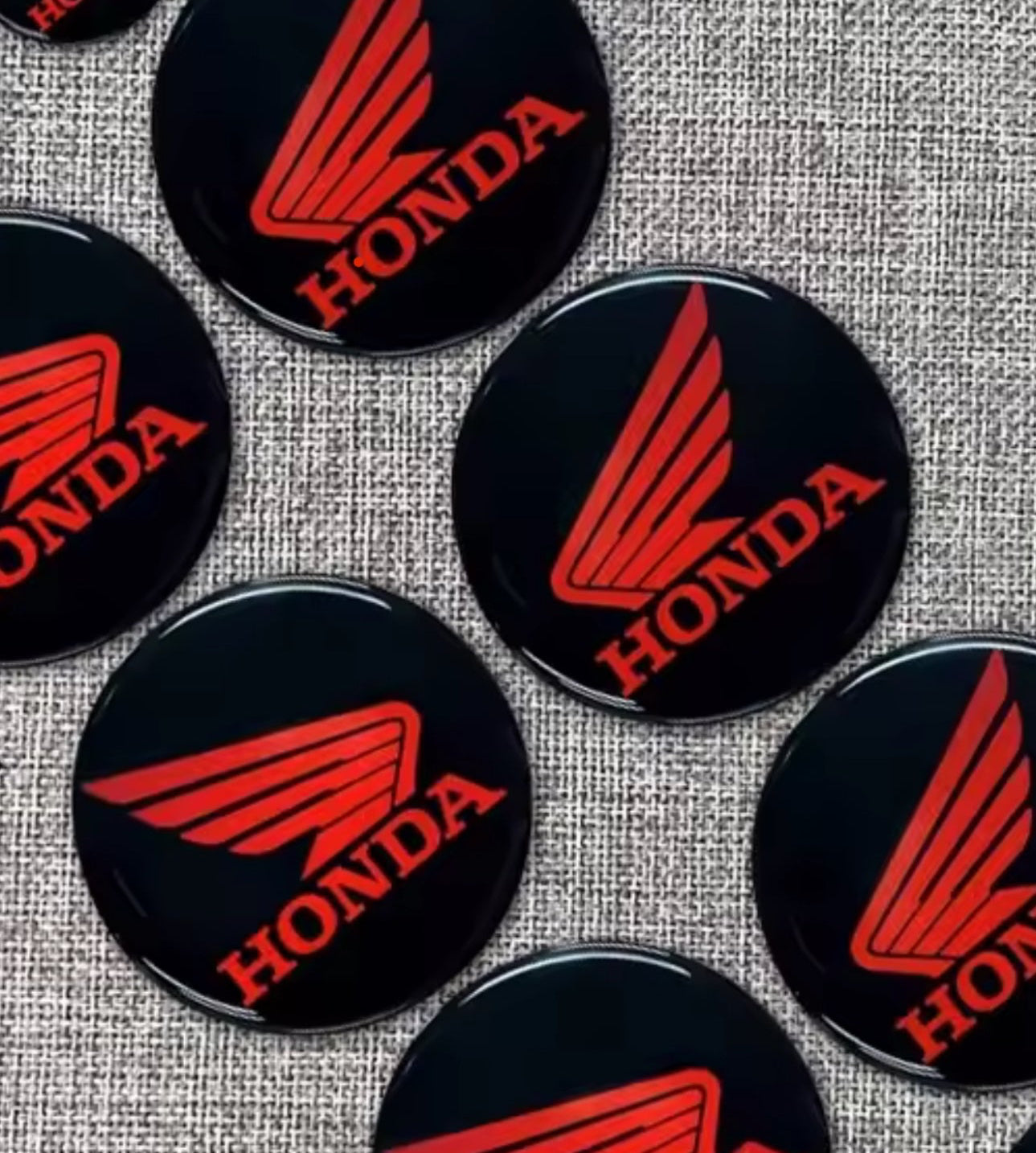 Emblème Honda 60 mm Noir / Rouge